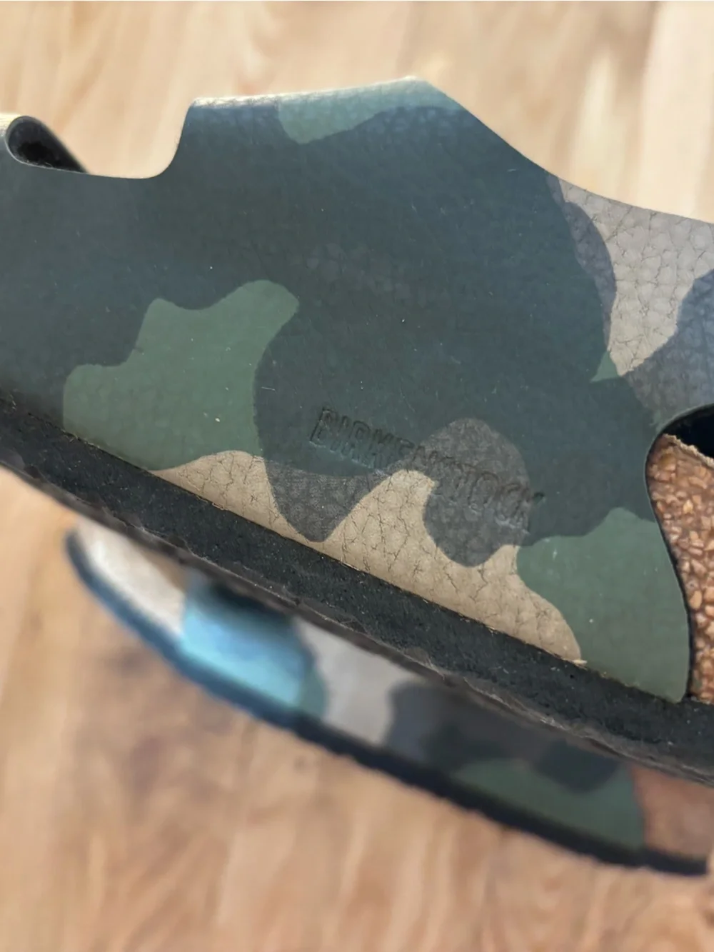 Birkenstock Milano Kids EU 33 US Youth 2 Camo Camouflage Sandals Backstrap